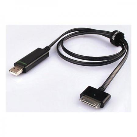 Cable USB VISIBLE GREEN iluminado con conector 30 pines