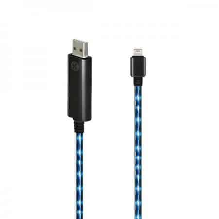 Cable USB VISIBLE GREEN iluminado con conector Lightning