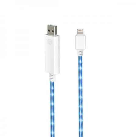 Cable USB VISIBLE GREEN iluminado con conector Lightning